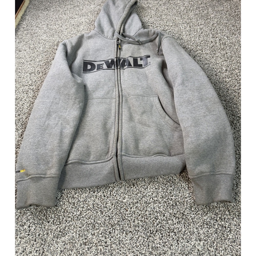 DeWalt Heated Gear Full Zip Hoodie Men's Size XL Gray Battery Included Untested